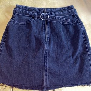 Black jean skirt